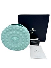 Vaso Rosenthal Versace La Medusa Studded porcellana biscuit rotondo nuovo Homedecor