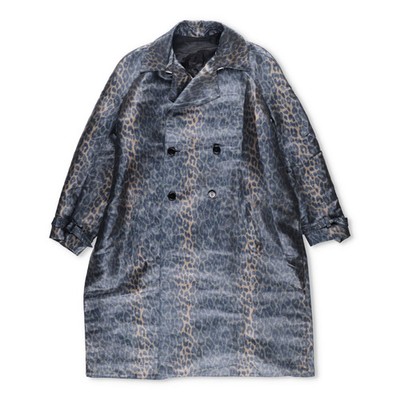 DIOR HOMME Herren Jacke Trenchcoat Gürtel Leopardenmuster Grau Größe 48 UVP1850