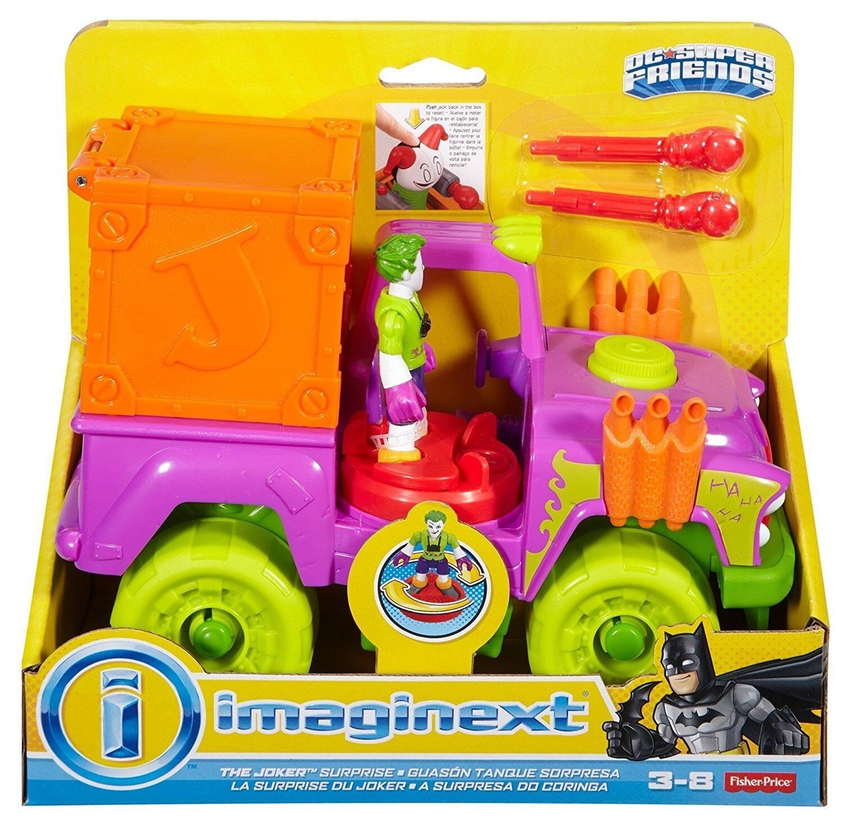 Imaginext DC Super Friends THE JOKER SURPRISE VEHICLE FIGURE 2