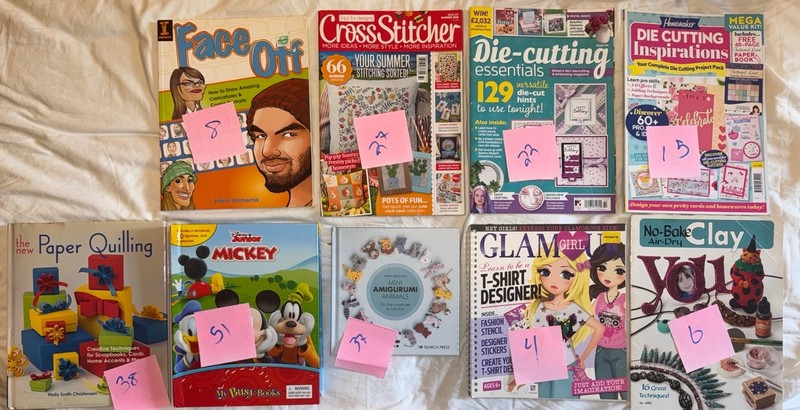 Mixed Craft Book Lot Paper Quilling Clay Die Cutting Cross Stitch T-Shirt Design