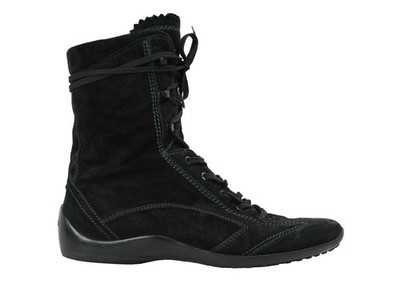 Tod's Boxeur Moto Racing Lace Up Suede Boots