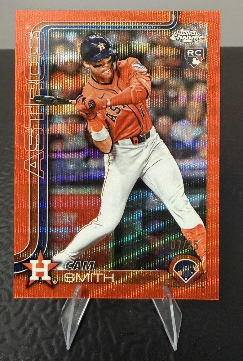 Cam Smith 2025 Topps Chrome Update ORANGE WAVE #145 (RC)  /25
