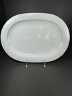 Noritake Contemporary Arctic White Oval Serving Platter Tray #4000   14” X 10”