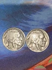 (2x) 1937 P & D Buffalo Nickels VF