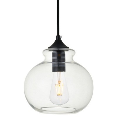 Elegant Lighting LD2245 Destry 8''W Mini Pendant - Black