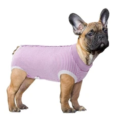 SAWMONG Dog Recovery Suit XX-L Female Male Surgery Spay Neuter Purple Cotton Bre
