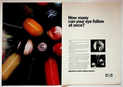 Raytheon Vintage Magazine Ad Phased Array Radar Light Amplifiers 1960s