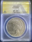 1934-S $1 Silver Peace Dollar ANACS EF-45 Details - Better Date!