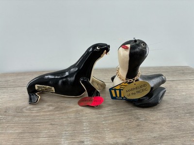 Vintage Marineland of the Pacific Souvenir Animal Toy Seal Carousel Mascots Rare
