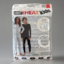 32 Degrees HEAT Kid Long sleeve crew neck Legging set Snowflake M 8/10 NWT