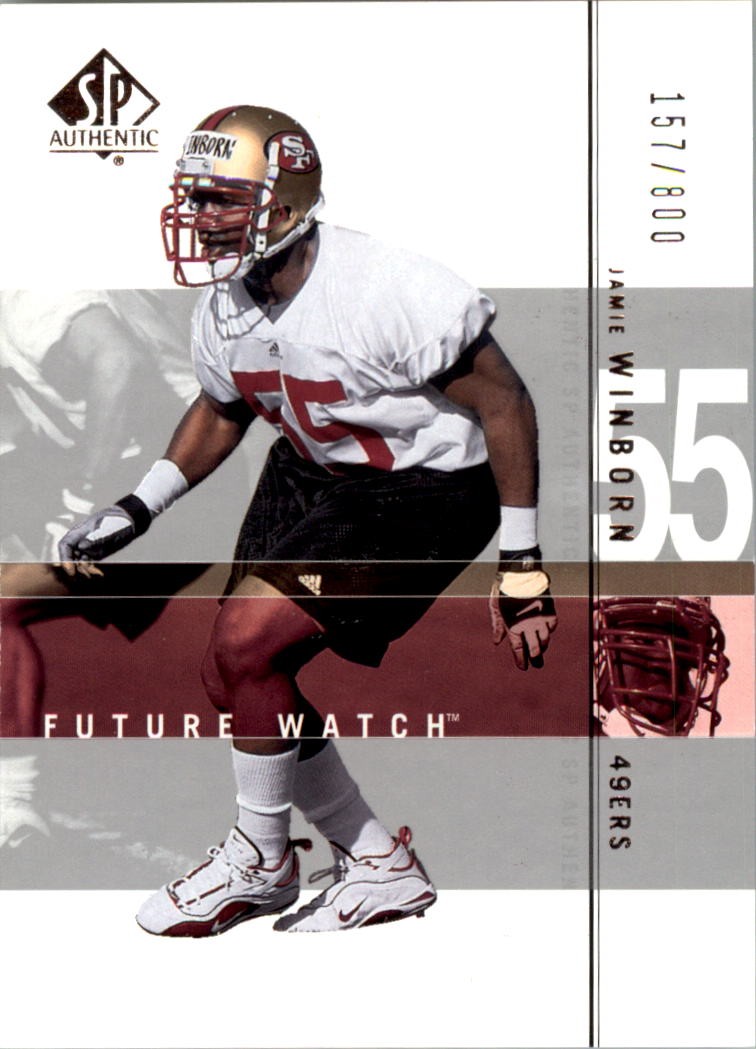 2001 SP Authentic #189 Jamie Winborn RC /800 - FB