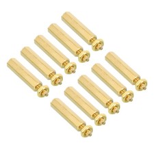 20mm+6mm M3 Standoff Screws 80 Pack Brass Hex PCB Standoffs Nuts Gold Tone