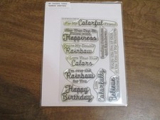 MY FAVORITE THINGS CLEAR STAMP SET  DIES RAINBOW GREETINGS