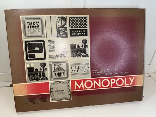 Vintage 1964 Monopoly Board Game Red Box Parker Bros Original Pieces