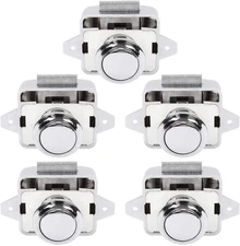 5 PCS Push Button Latch Cabinet Door Catch Keyless Cupboard Locks for RV Yachts 