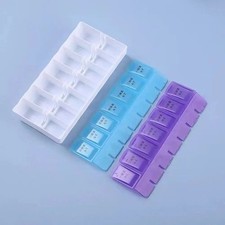 7 Day Pill Box 14 Compartments Medicine Tablet Organiser Moisture Proof