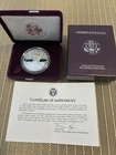 1990-S Proof American Silver Eagle Dollar $1 Box & COA US Mint Bullion OGP