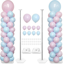2-Pack up to 80-Inch Adjustable Metal Balloon Column Stands