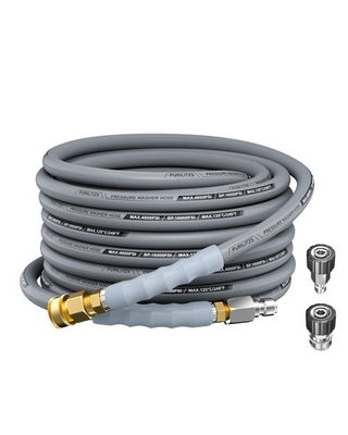 #ad 3 8#x27;#x27; Pressure Washer Hose 25FT 4800PSI Kink Resistant Power Washer Hose Ste... $56.29