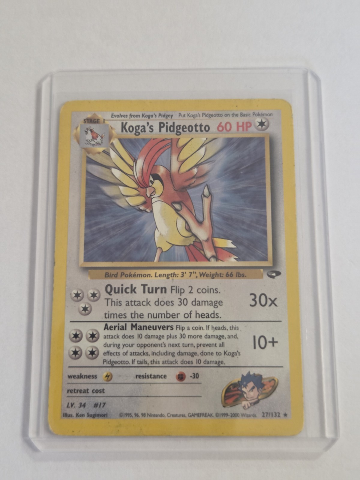 Koga's Pidgeotto 27/132 Gym Challenge Regular - Pokémon Card