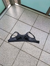 Amoena ~ schwarz/ grauer Damen BH 80 C ohne Bügel 