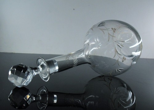 ART DECO GRAND CARAFE A VIN CRISTAL TAILLE ET GRAVE EN AIGUILLE MEISENTHAL - Bild 14 von 19