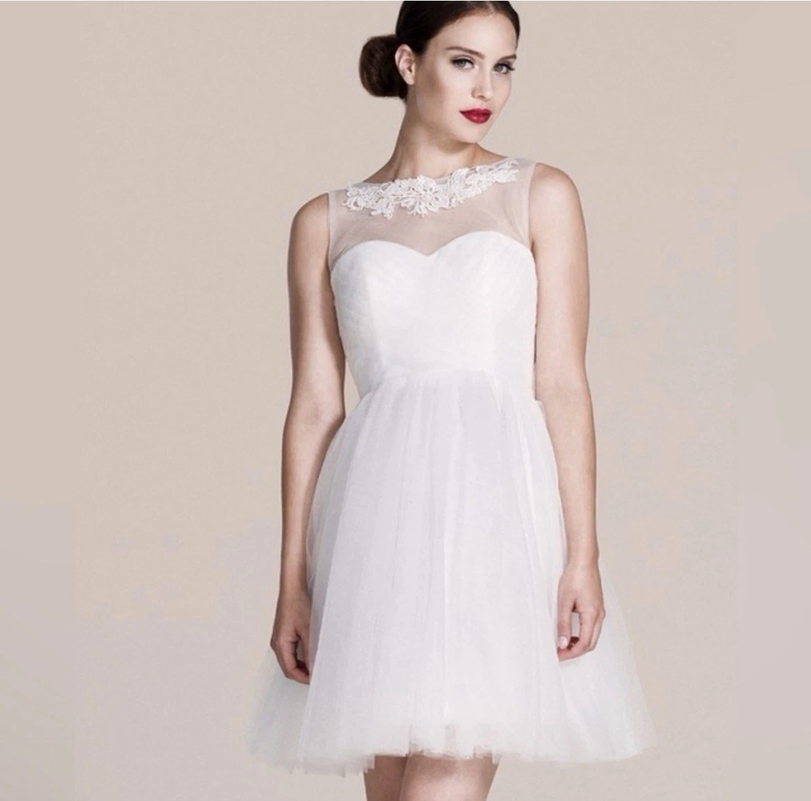 Chiffon Knee-Length Wedding Dresses for sale | eBay Chiffon Knee-Length Wedding Dresses for sale | eBay