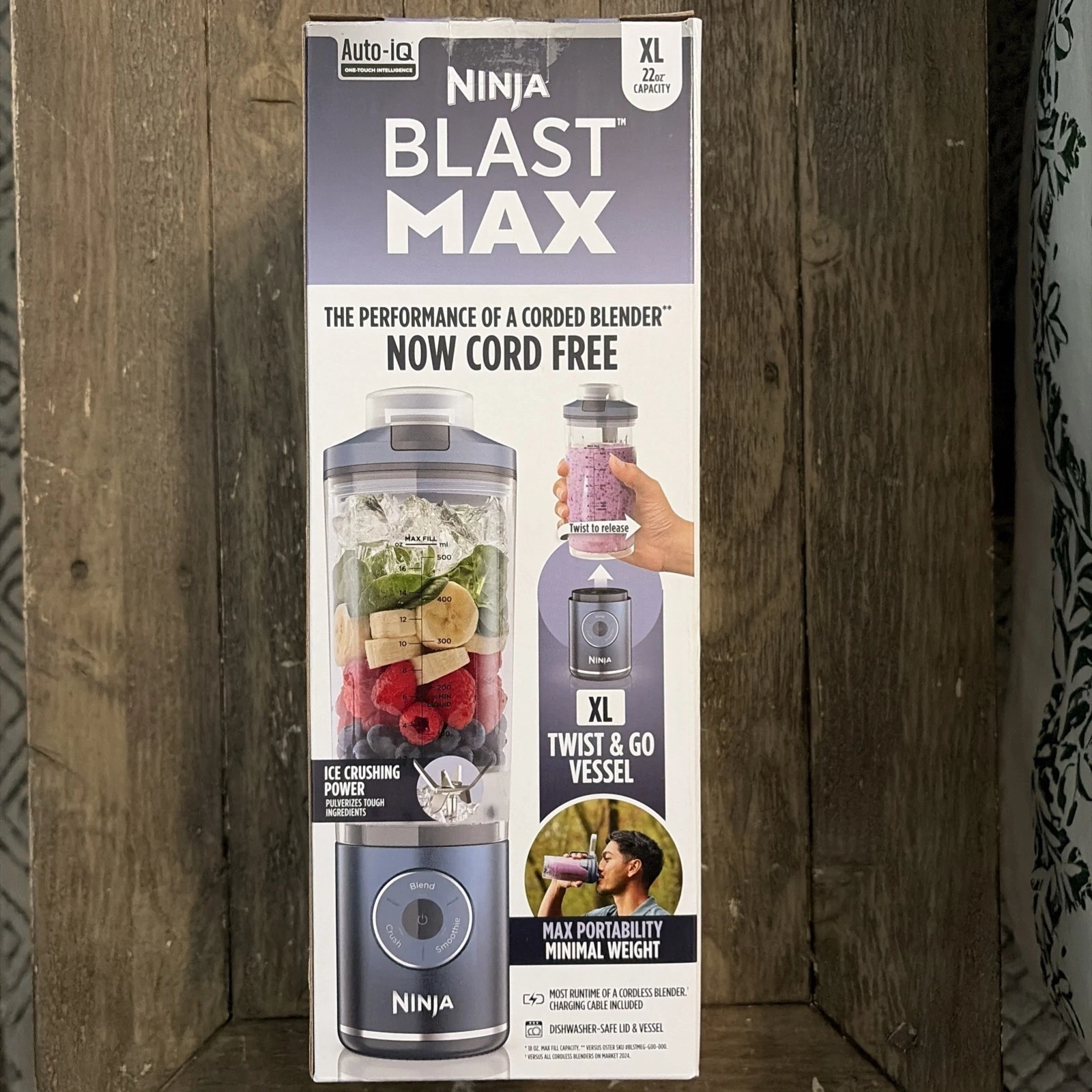 NINJA Blast Max XL 22oz Portable Blender - Deep Navy Twist & Go Vessel
Opens in a new window or tab
