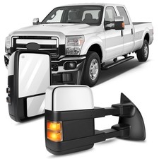 Towing Mirrors Fit 08-16 Ford F250-F550 Super Duty Power Heated Signal Chrome