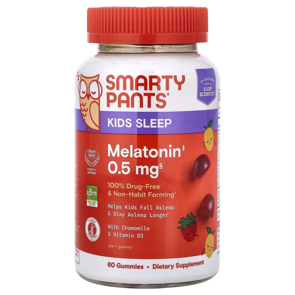 Kids Sleep, Melatonin Gummies, Strawberry Mango, 60 Gummies