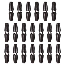 20pcs Wooden Toggle Buttons 50mm Single Hole Olive Sewing Button, Dark Brown