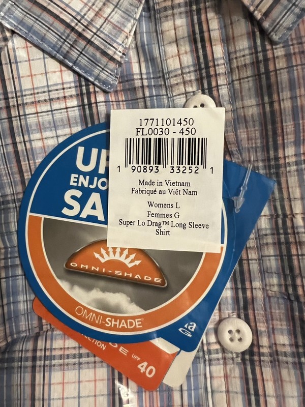 Columbia Women’s Super Lo Drag PFG Button-Down Long Sleeve Shirt Large BRAND NEW