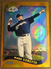 2002 Topps Chrome #446 Gold Refractor Mark Loretta Near Mint