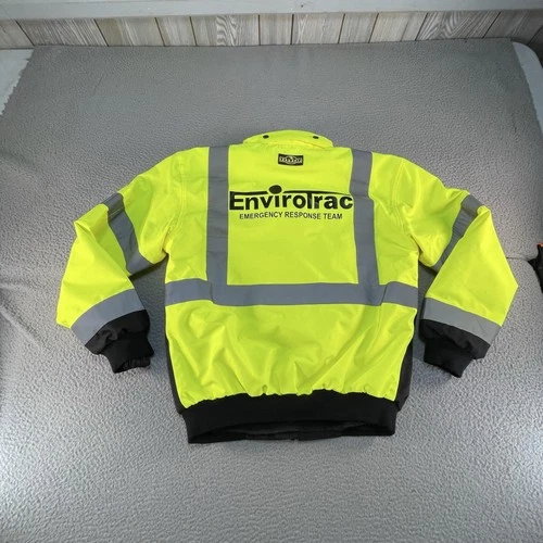 Radians Radwear Hi Vis Reflective Jacket Mens Medium Yellow Workwear Bomber image 2