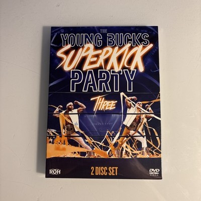 The Young Bucks Super Kick Party 3 2 Disc Set DVD ROH AEW Tested Working