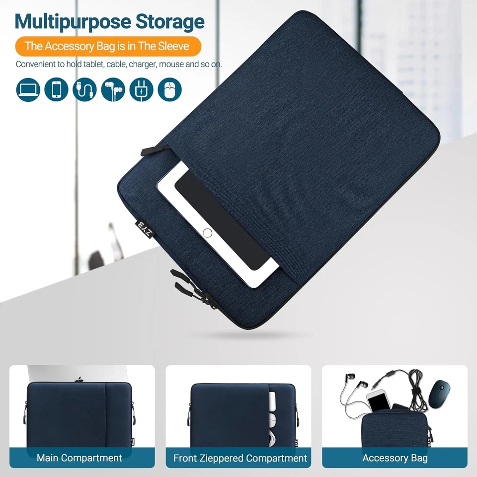 13.5 NOTEBOOK LAPTOP SLEEVE BAG CARRY CASE COVER FOR APPLE HP SONY DELL - Image 2 of 4