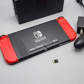 Nintendo Switch Mario Edition 32GB With Red Joy-Cons, OEM Cables + Dock - Tested