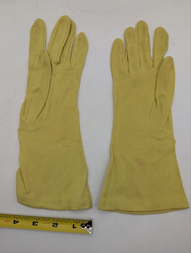 Hansen Vintage Años 50 Amarillo Pastel Verde Talla 7 Rayón Fallout Atómico AN36-6 Foto 4 de 4