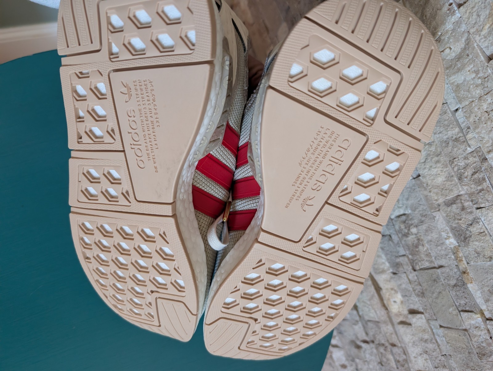 NWT Adidas Originals Men's NMD_G1 Shoes, Wonder Beige/Red/Wonder White Men's 7.5 image 8