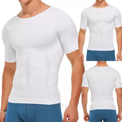 Gynäkomastie Compress Tanktop Männer Abnehmen Body Shaper Weste Bauchweg Shirt - Bild 24 von 26