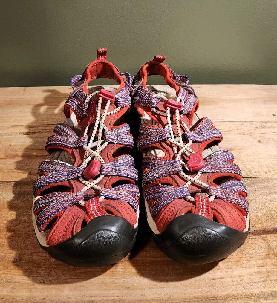 SANDALI SPORTIVI KEEN LEGGERI SUSSURRO ROSSO BIANCO BLU 8