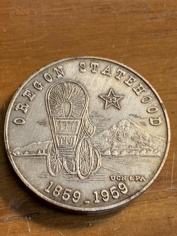 1959 Pendleton Round-up Oregon Statehood Brushed Finish HK 567 SKU# 33866