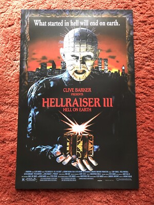 Hellraiser 3 - Hell on Earth US Filmplakat Poster Din A3, ca 27,5x42cm, Reprint