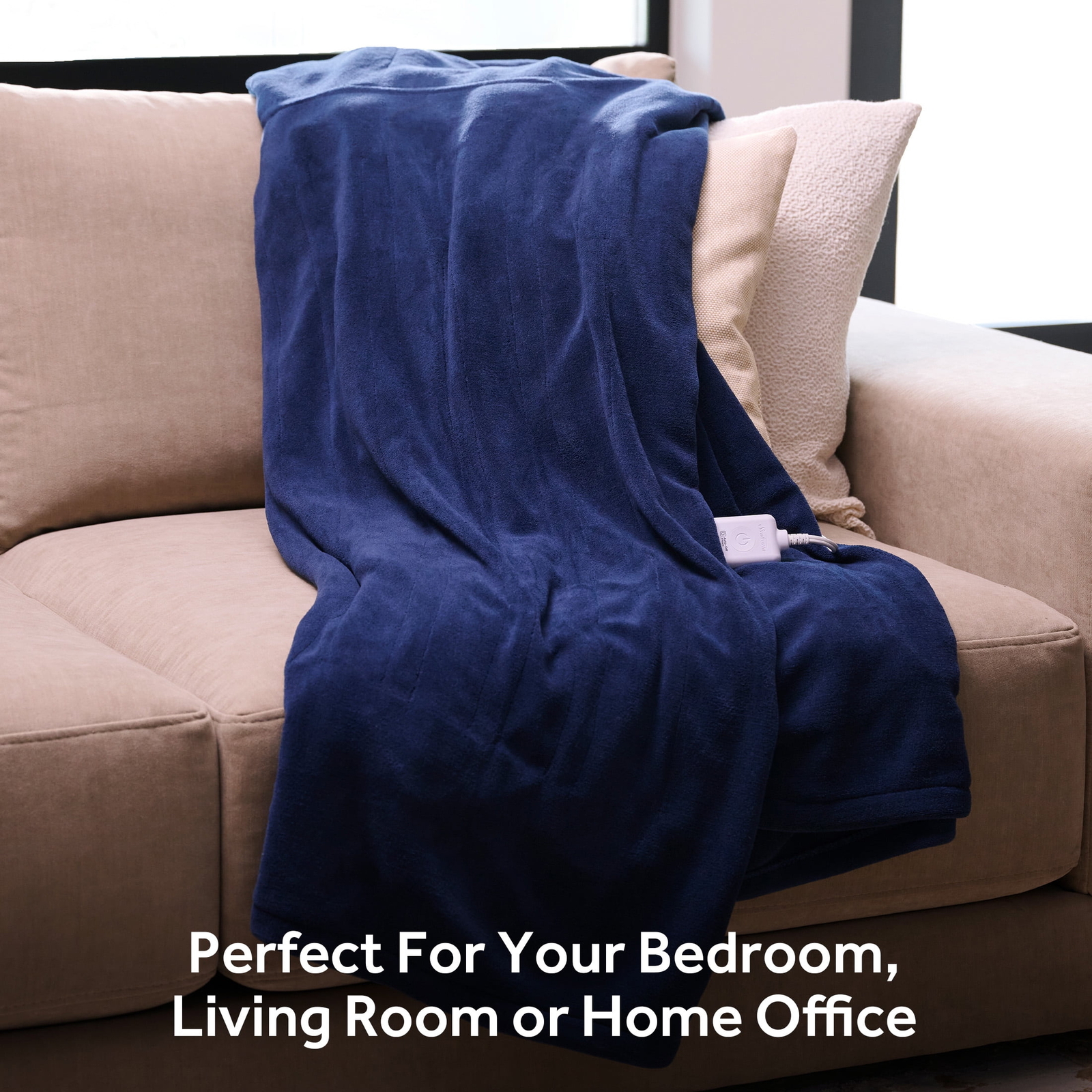 Sunbeam Throw Poseidon Microplush, 4 Heat Settings, 4-Hour Auto Shut-Off