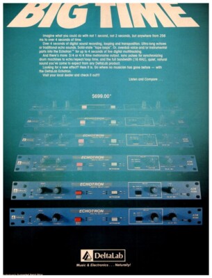 1984 Delta Lab Ecotron Digital Delay Big Time Print Ad