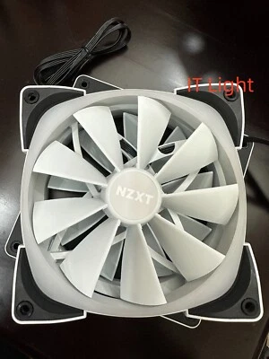 NZXT AER RGB 2 140mm RGB Fluid Dynamic Bearing PWM Fan-WHITE-Single sale - Image 1 of 3