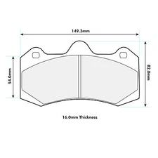 Ferodo DS2500 Brake Pads, Suitable For AP Racing CP7040 Caliper