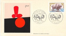Enveloppe FDC FRANCE BISON EN EUROPE 1974 MOUZON n3