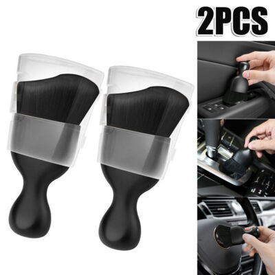 2x Car Interior Accessories Cleaning Brush Air Conditioner Vent Cleaner Brushes