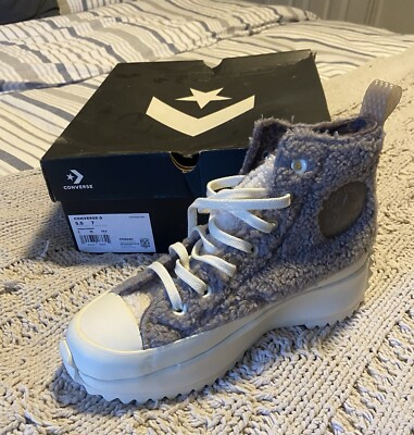   (Run Star Hike) Platform Sherpa Mauve Shoes Women's 7 New 172202C 